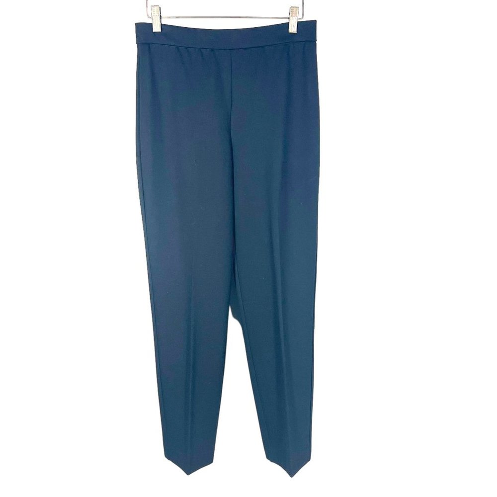 Susan Graver Black Pull On High Rise Straight Leg Pants Small